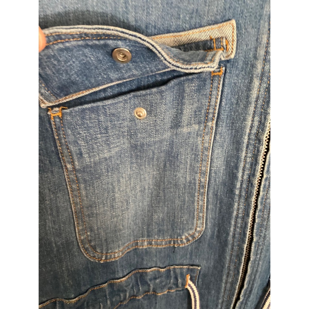 Veronica Beard Roz Drawstring Denim Jacket Astra Wash Blue XS - Picture 10 of 16